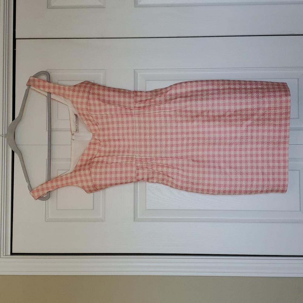 Emilia Wickstead pink gingham mini dress size 6 euc